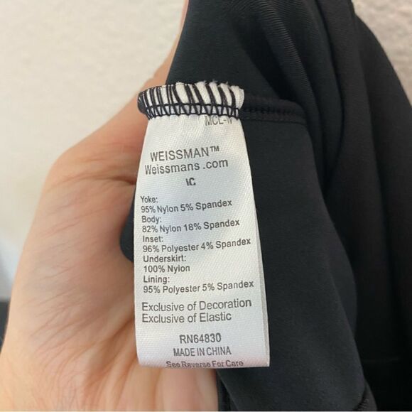 Weissman Dance costume dress black blue sequin Check Me Out 12418 child LC - Picture 10 of 15